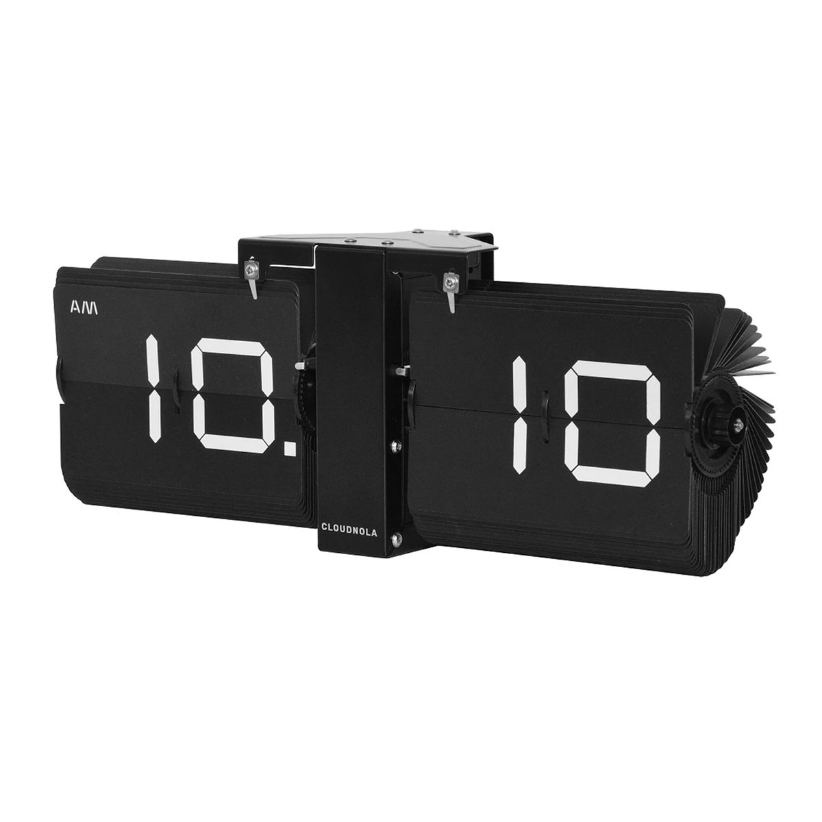 The Flipping Out Clock: Black on display.