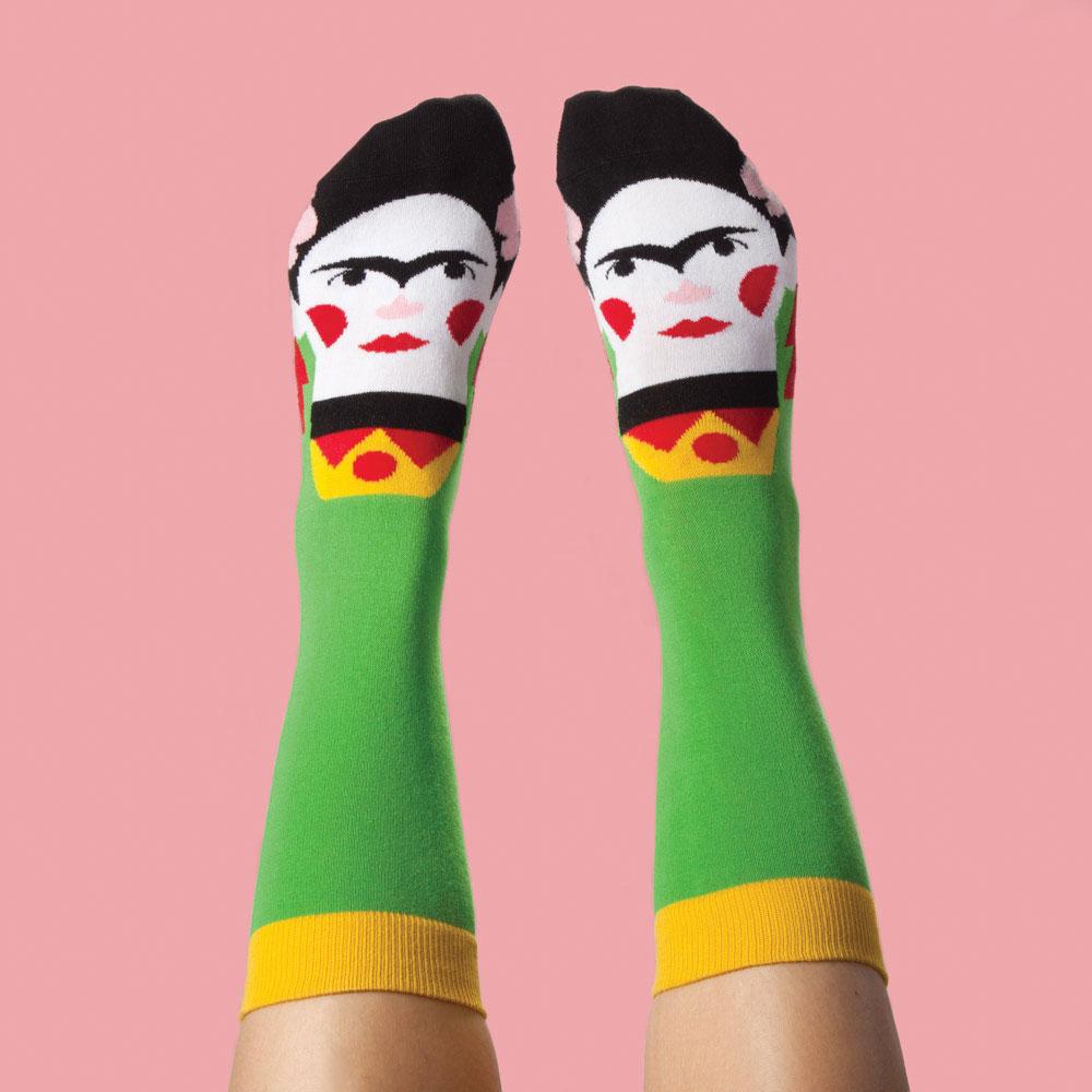 Frida Callus Socks: Medium being worn.