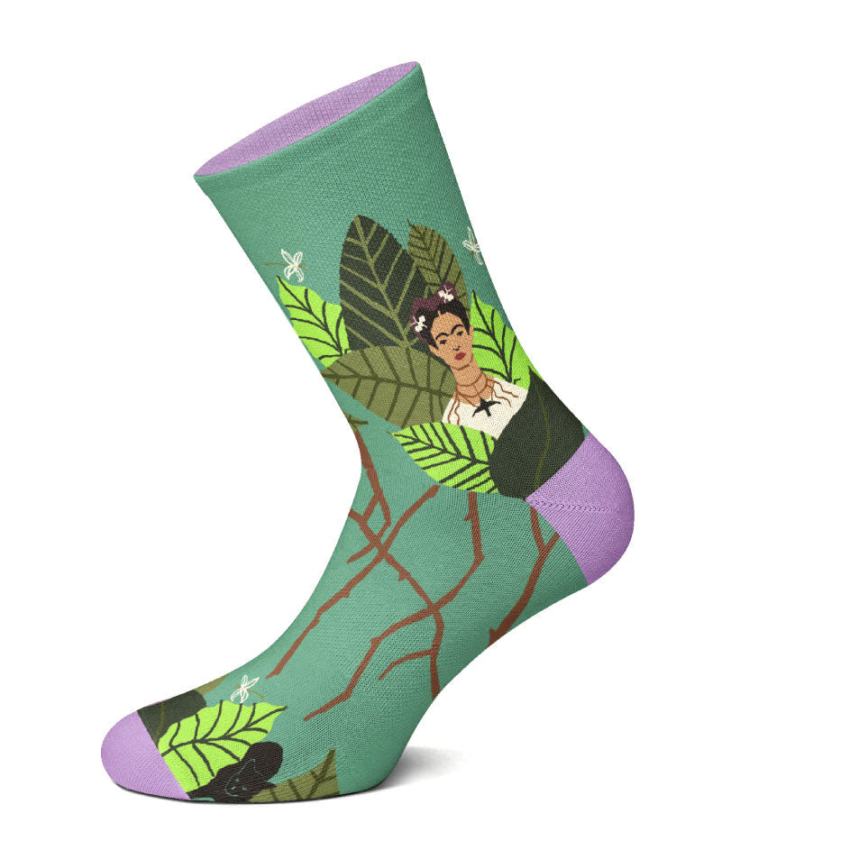 A Frida Kahlo Sock from the right.