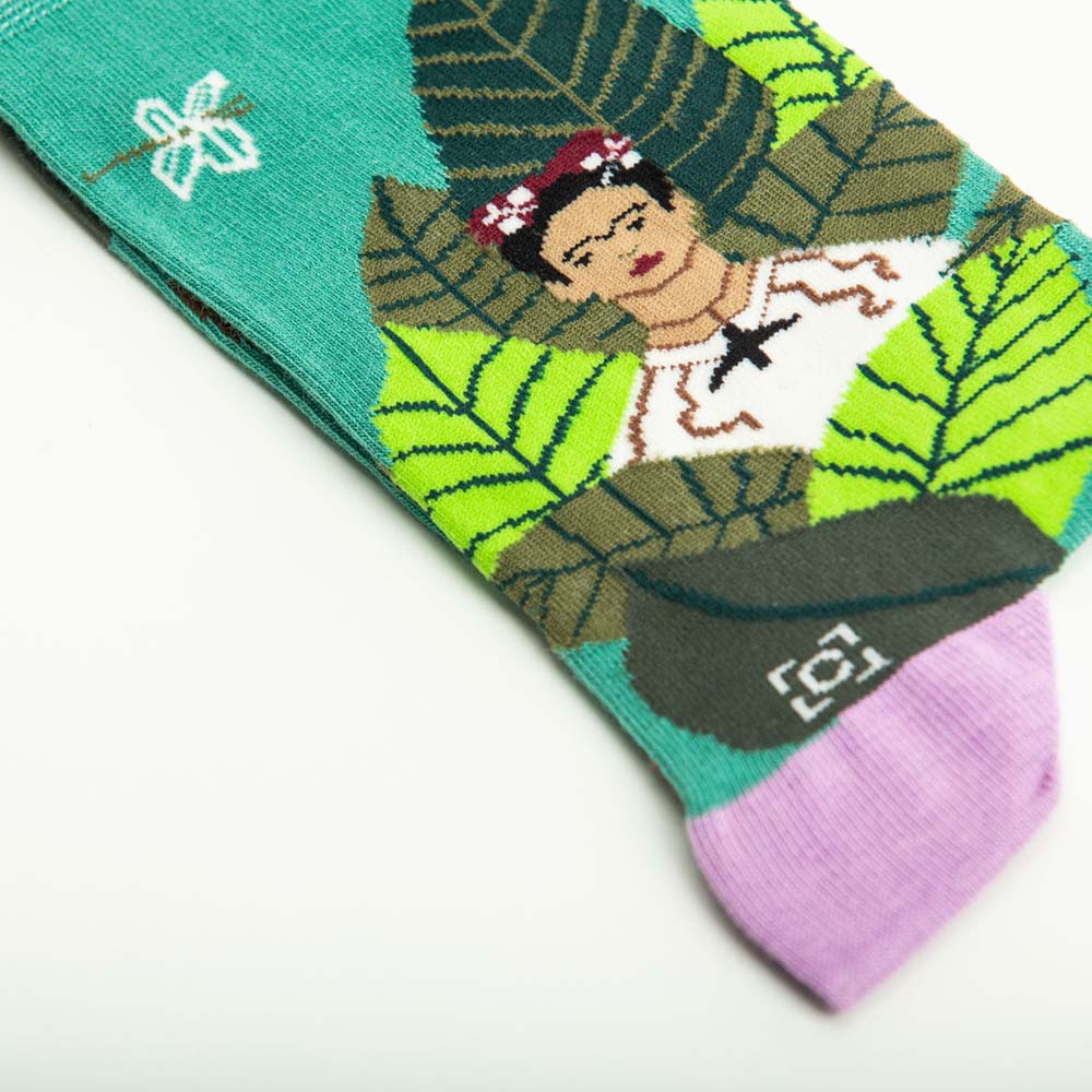Close up of the artwork featured on the Frida Sock.