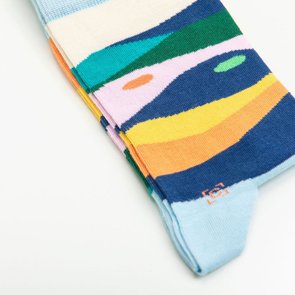 Close up of the artwork featured on the Gauguin Socks.