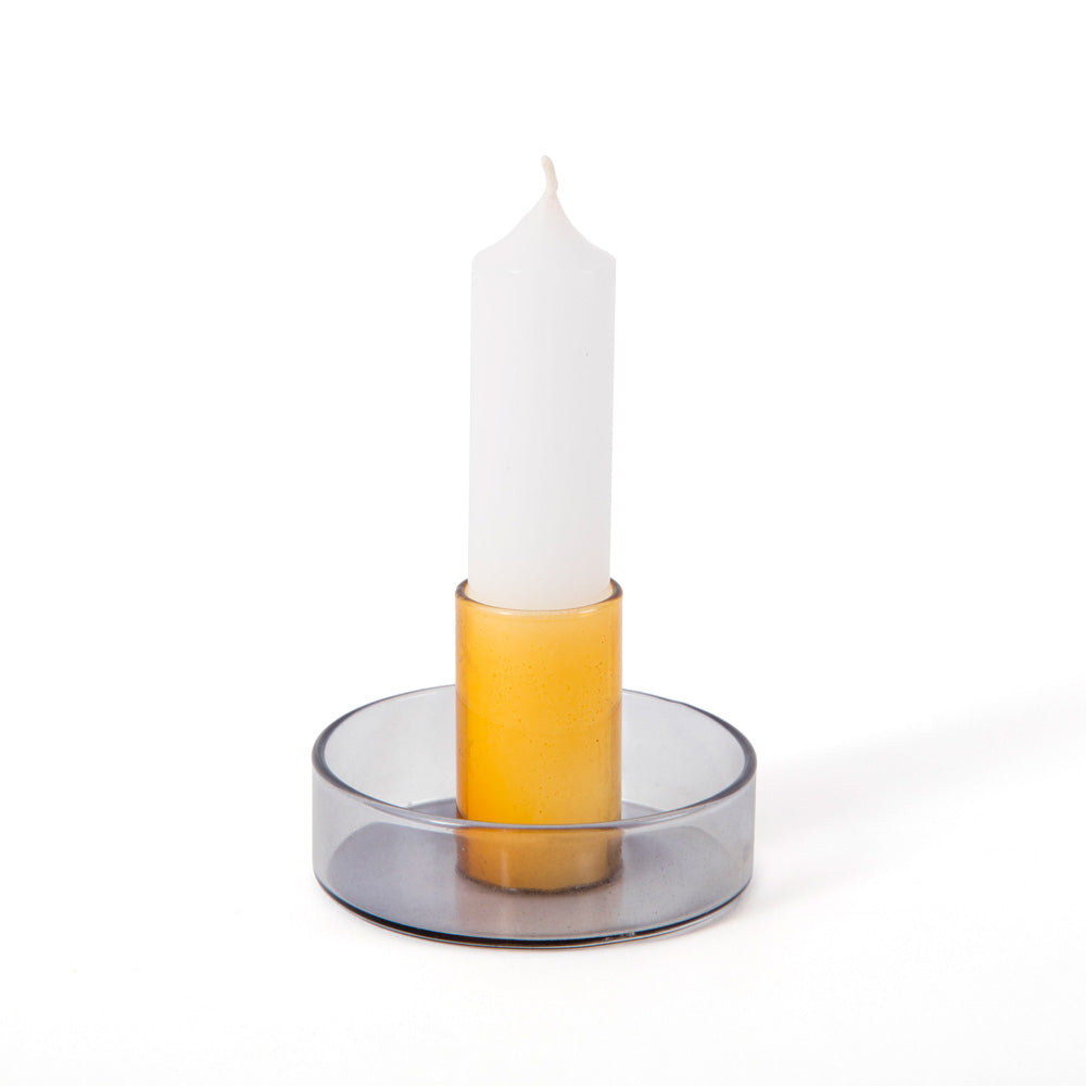 Candle holder on display.