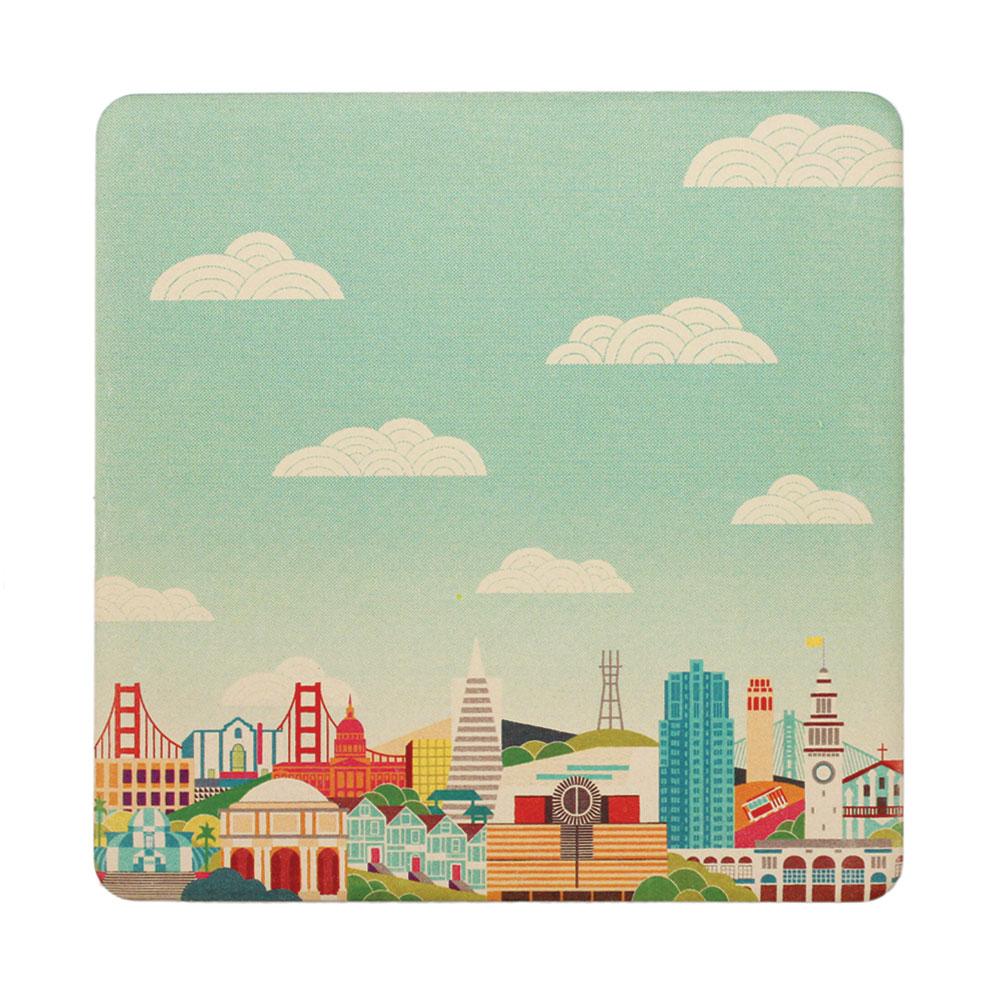 Artwork featured on the SFMOMA x Andrew Holder Cityscape Coaster.