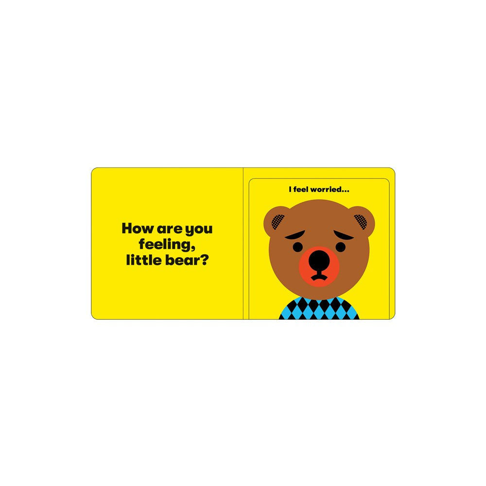 The worried little bear in How Are You Feeling Board book.