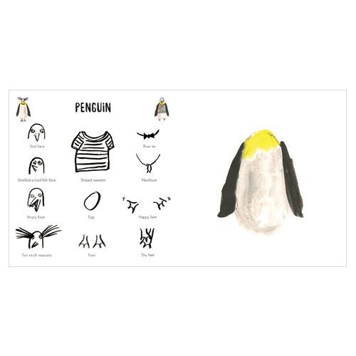 How to Draw Animals for the Artistically Anxious&#39; &quot;Penguin&quot; illustrated page.
