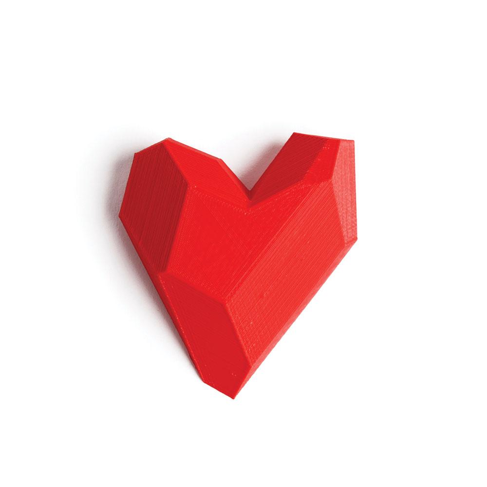 The Maison 203: Faceted Heart Brooch displayed.