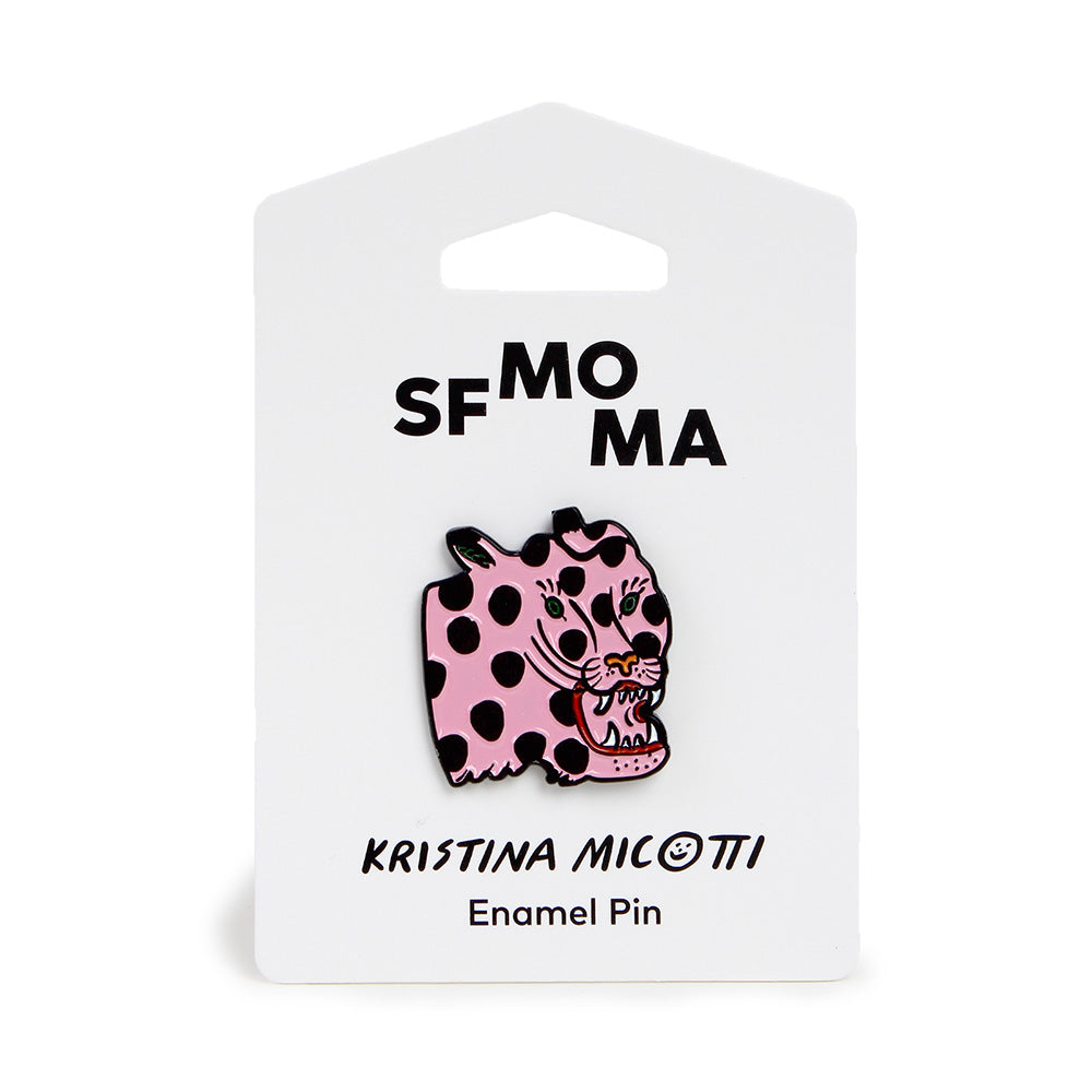 Kristina Micotti &#39;Cheetah&#39; Pin on card backing.