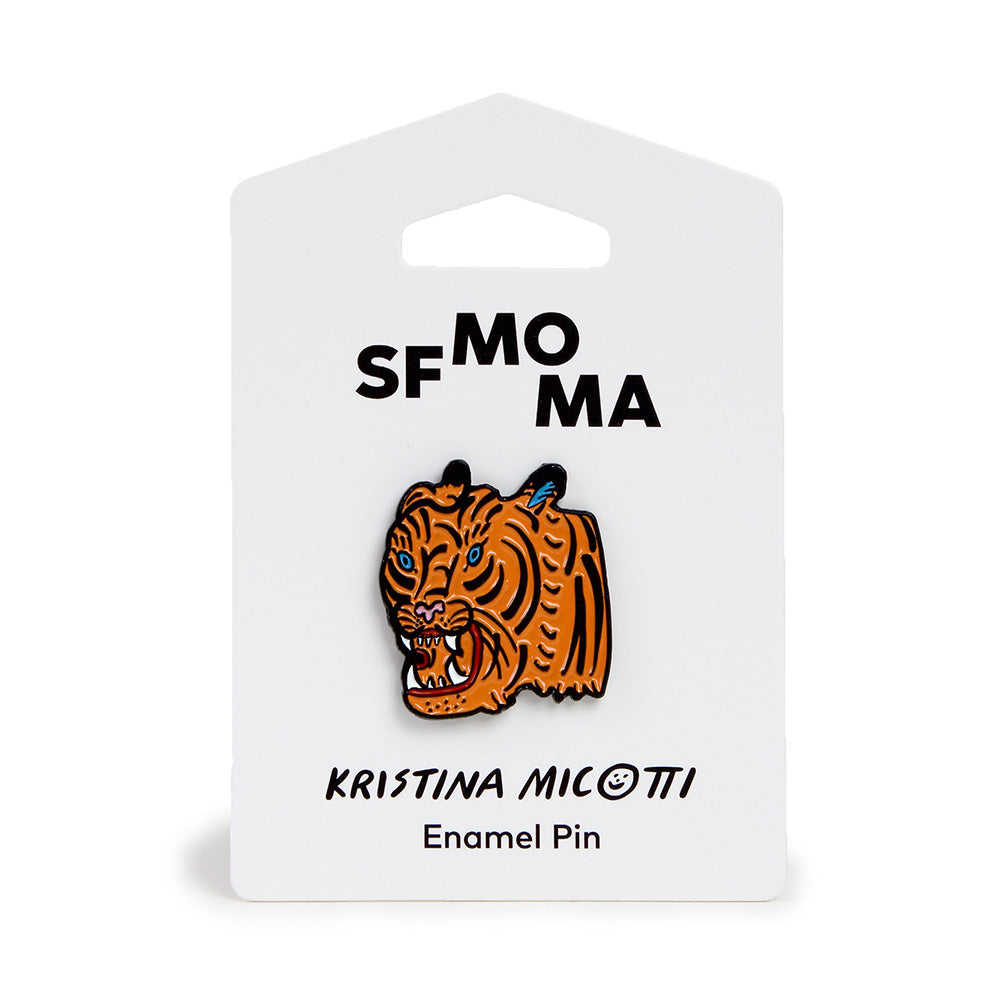 Kristina Micotti &#39;Tiger&#39; pin on card backing.