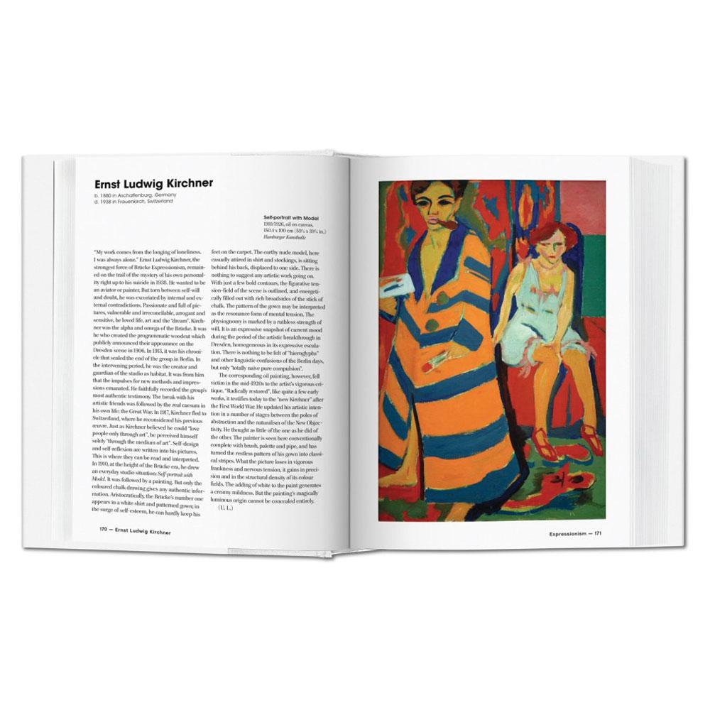 Spread on Ernst Ludwig Kirchner in the &#39;Expressionism&#39; chapter.