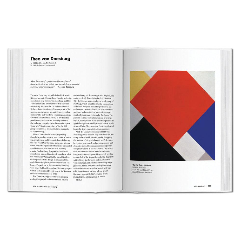 Spread on Theo van Doesburg in the &#39;Abstract Art&#39; chapter.