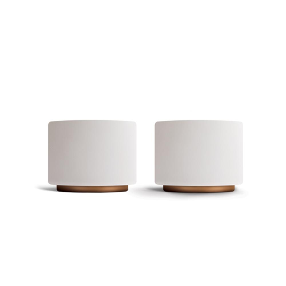 The Monty Espresso Set of 2: White displayed together.