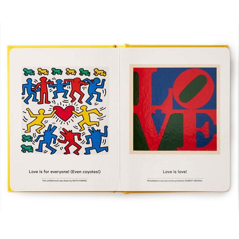 My Art Book of Love&#39;s Haring and Indiana artwork pages.