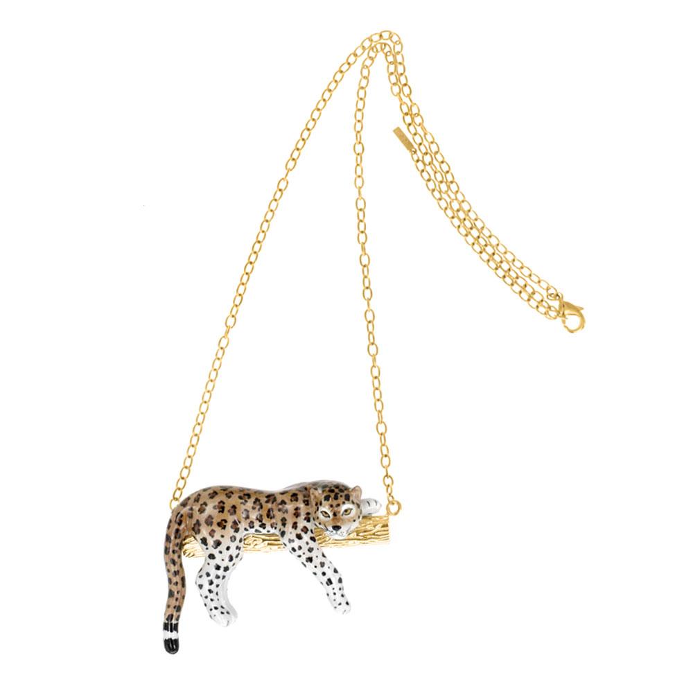 The Nach: Leopard Necklace on display.