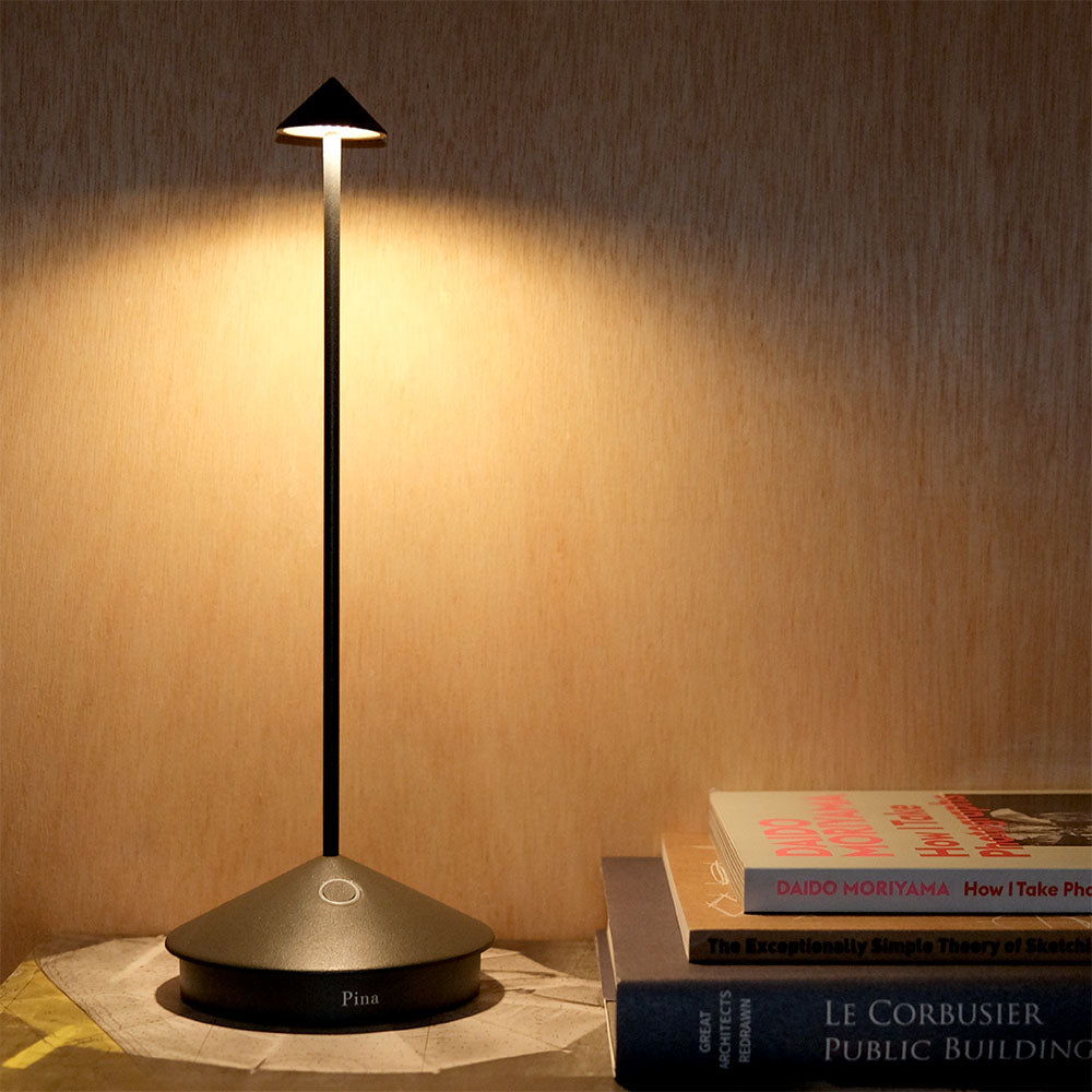 Grey wooden table fashion lamp