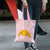 Front view of rabbit tote with rabbit graphic.