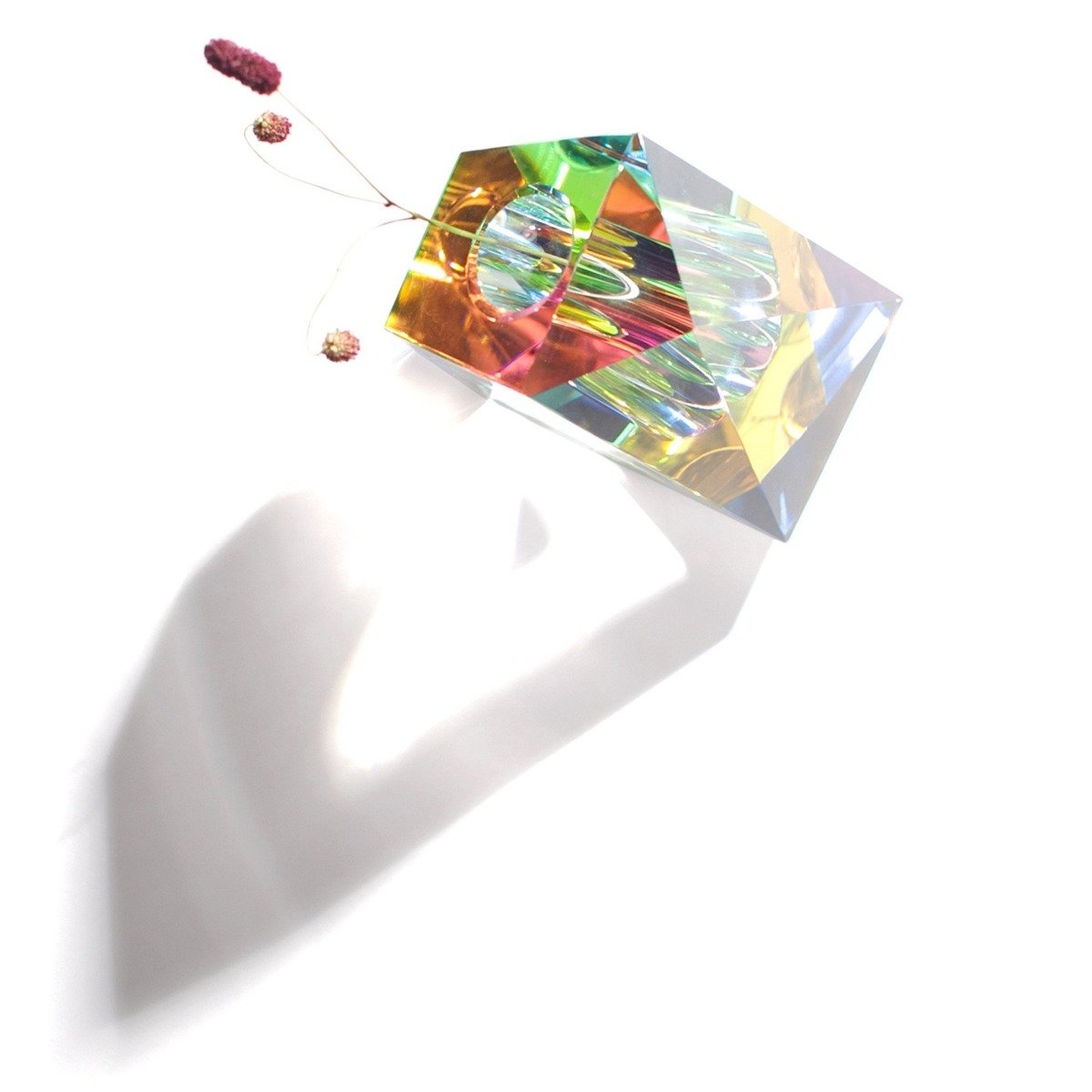 Close up of the Regenbogen Irregular Vase.