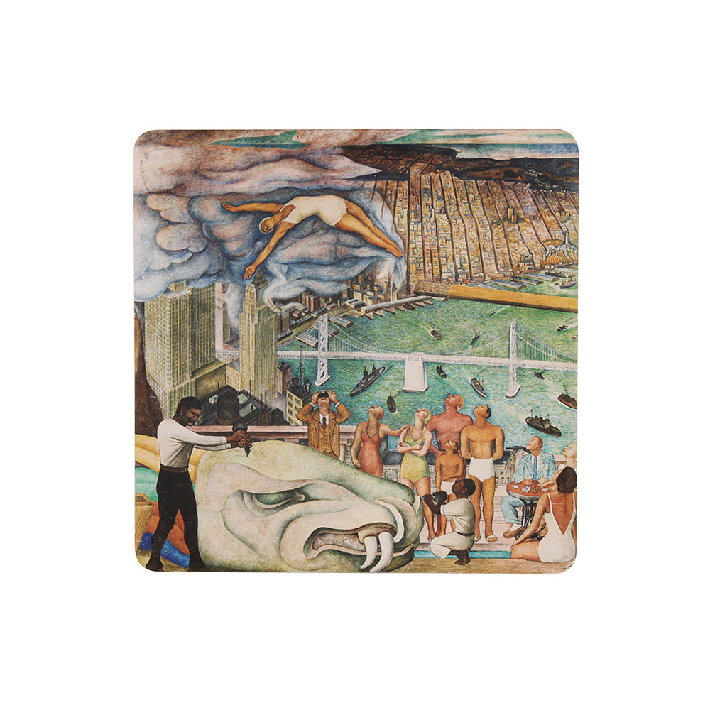 The Diego Rivera Stone Coaster's front.