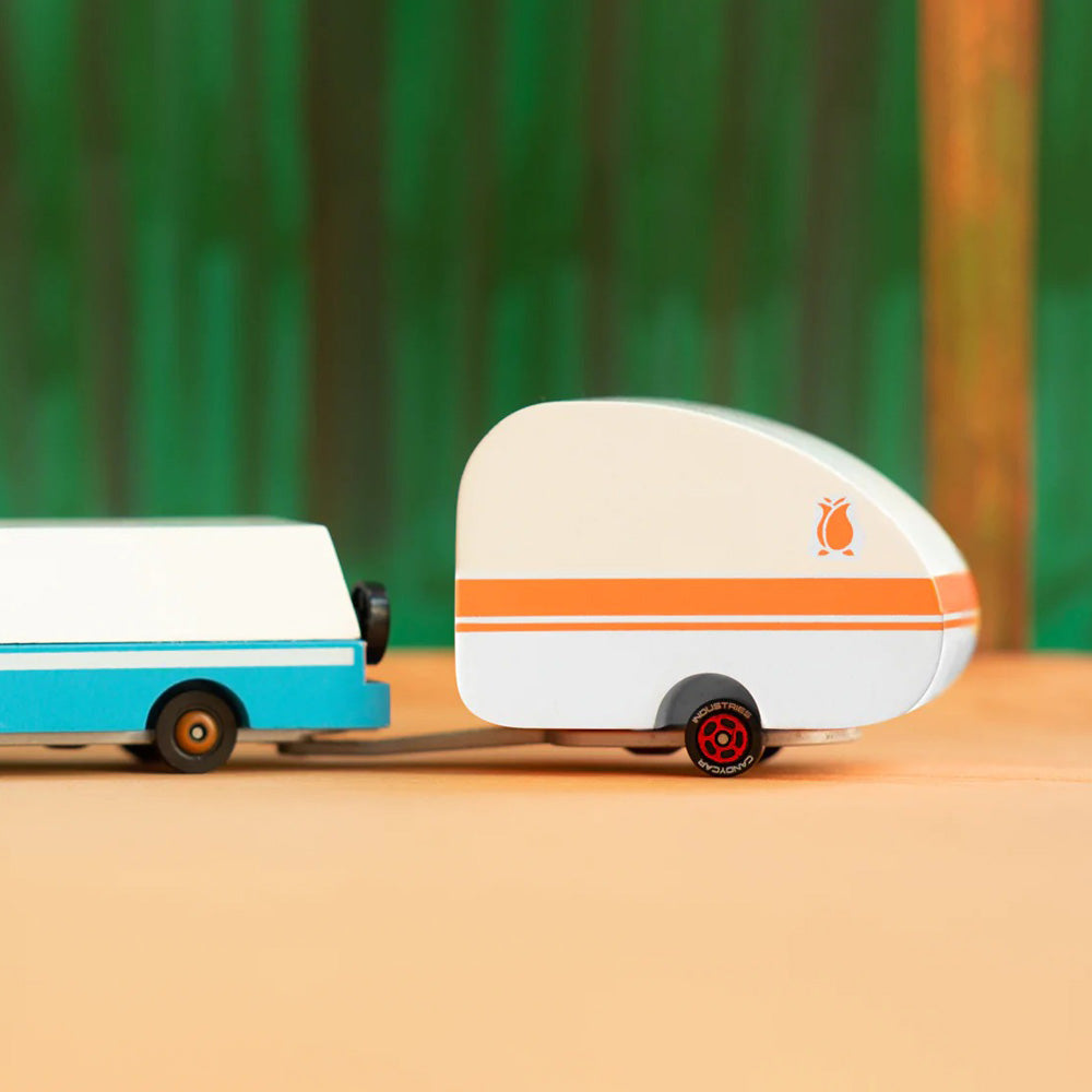 Camper attached to a candycar.