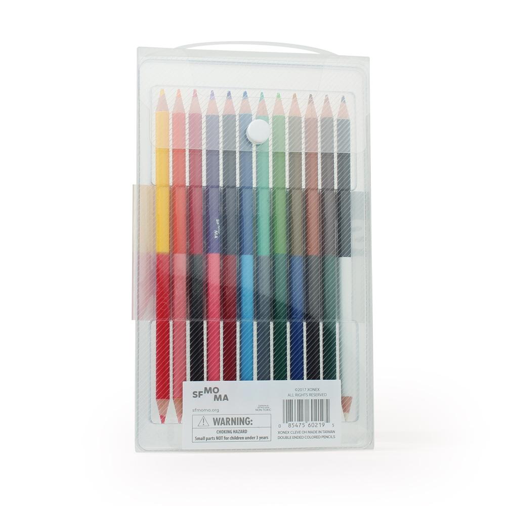 SFMOMA Double Ended Colored Pencils packaging.