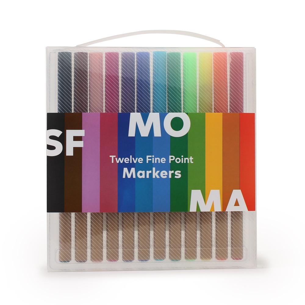 SFMOMA Fineline Markers packaging.