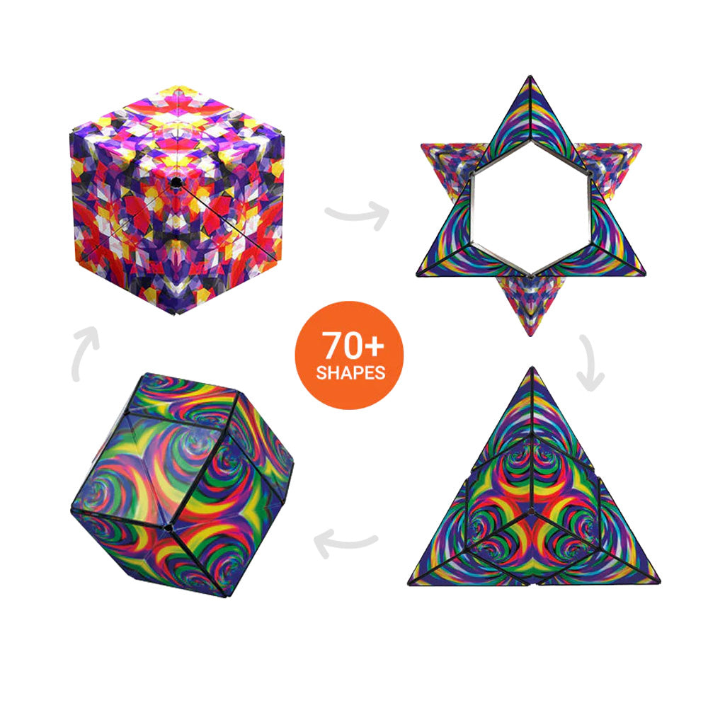 Shashibo Puzzle Cube: Confetti in four shapes.