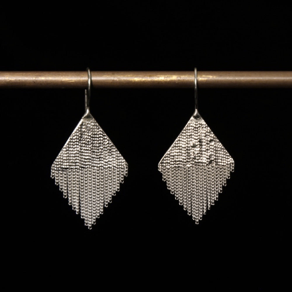 Hannah K Small Confetti silver earrings.