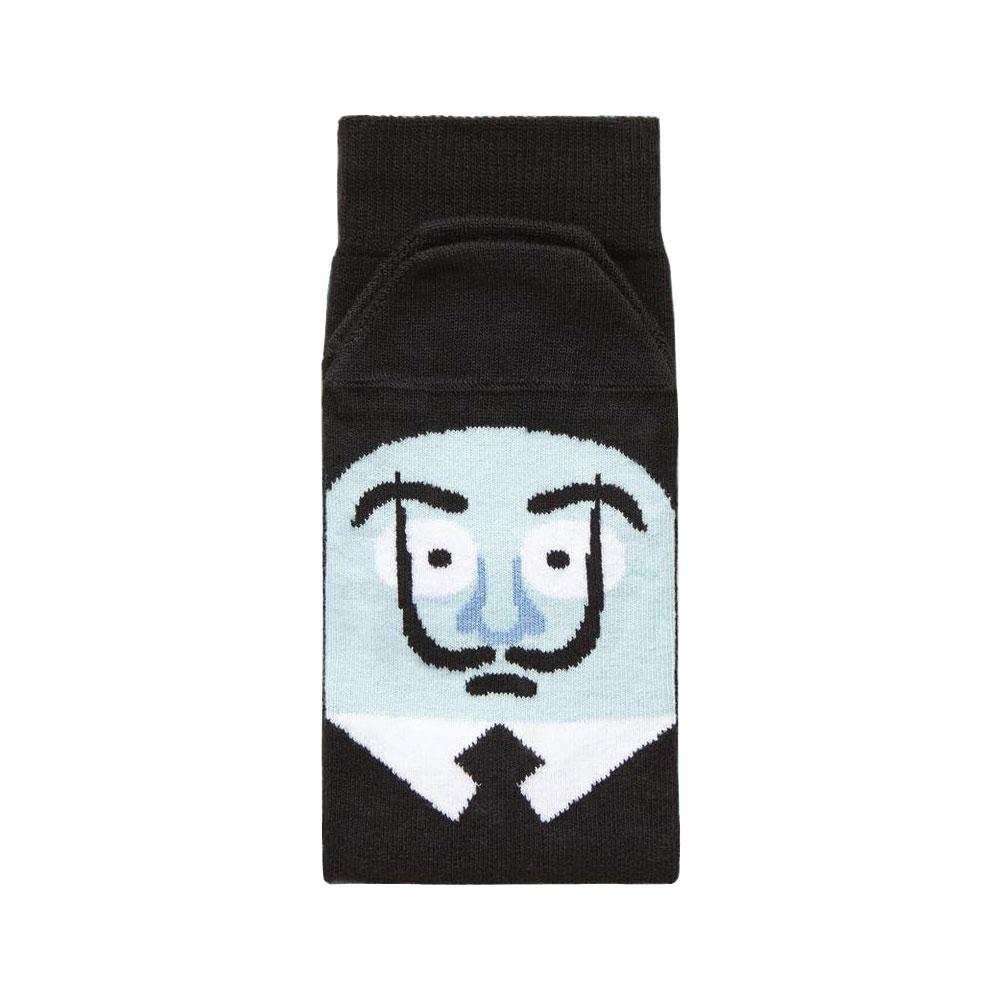 Sole-Adore Dalí Socks: Large folded and on display.