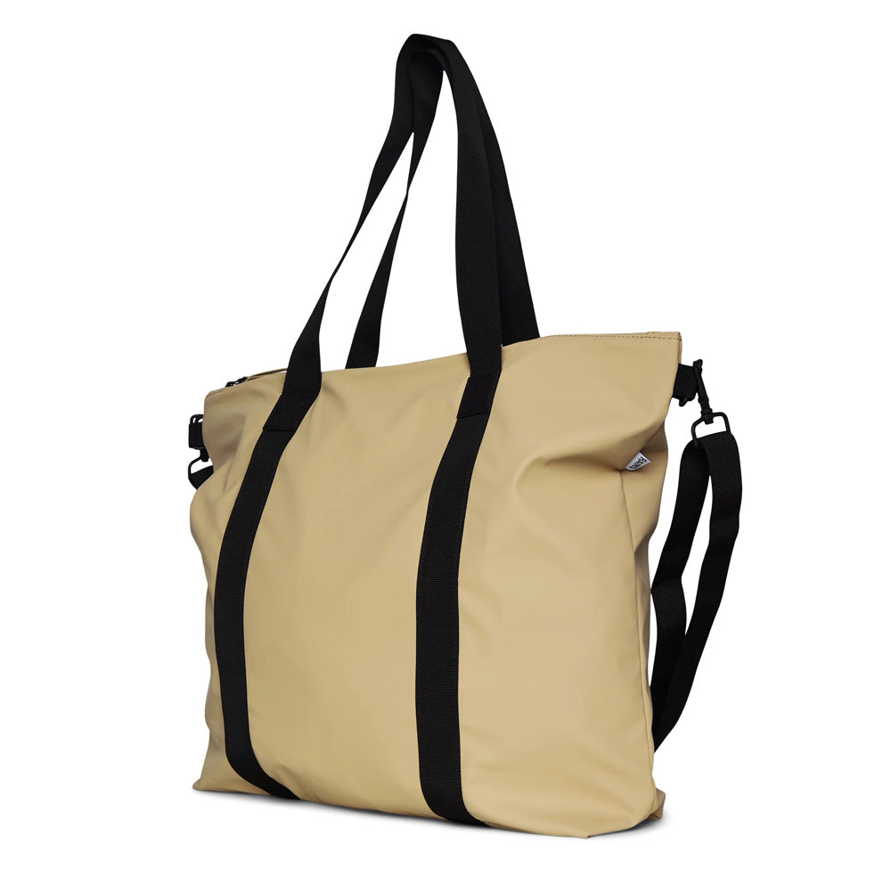 Side view of tote bag.