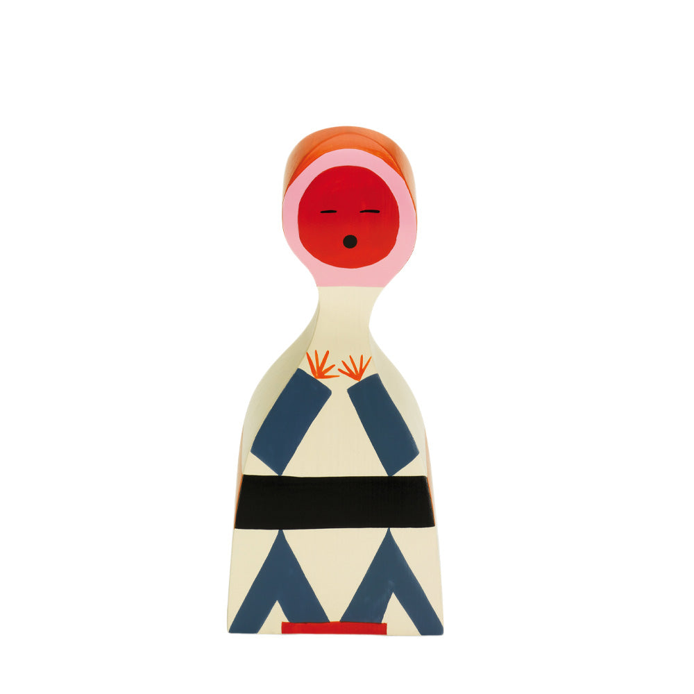 Front view wooden doll.