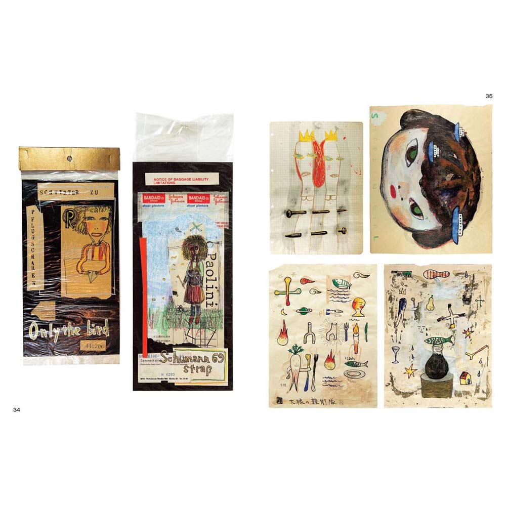 Sketches and packaging from Yoshitomo Nara.